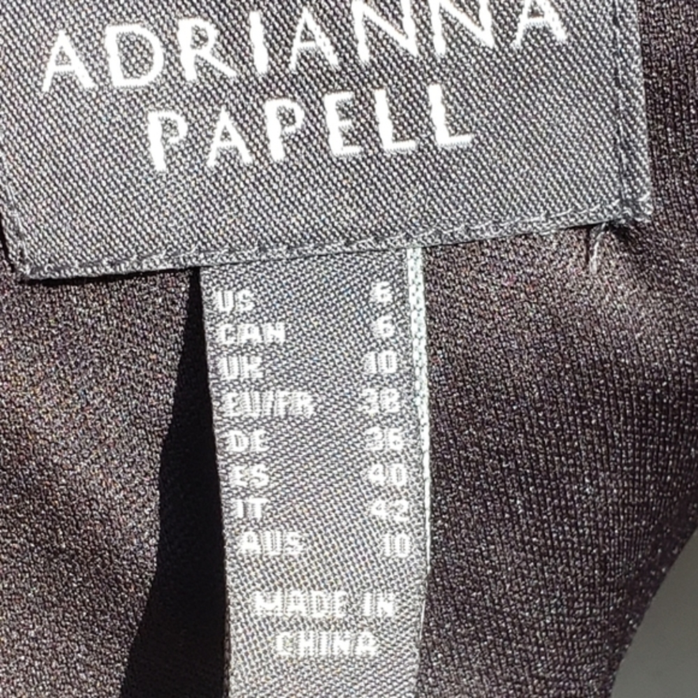 Adrianna Papell Short Sequin Layered Dress, Black" - Picture 3 of 3